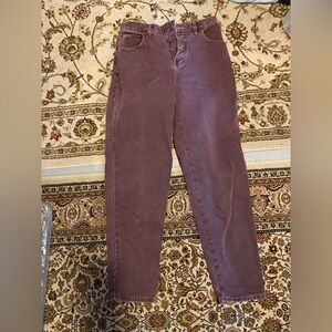 Vintage BONGO High-Rise Button-Fly Jeans in Mauve Plum
